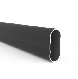 Perfil tubular Negro para placard